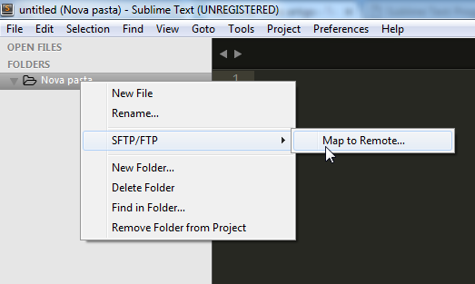 Sublime Text Map to remote FTP