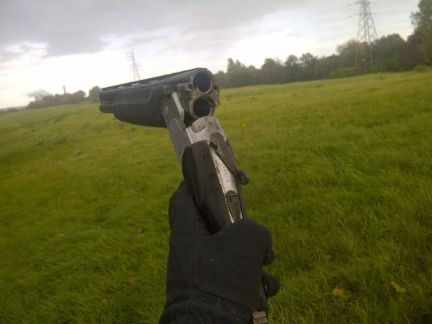 PIC FROM MERCURY PRESS (PICTURED: Shotgun used by Ryan Duggan, 19) A teen who blasted a man with a shotgun has been jailed for attempted murder after an iPhone saved his victim's life. Ryan Duggan, 19, from Widnes, Cheshire, was sentenced to life in prison at Chester Crown Court on Thursday after firing a sawn-off shotgun at Daniel Kennedy, 25. Mr Kennedy escaped with serious injuries to his abdomen - only escaping death after his smartphone took the brunt of the blow. Jordan Grimes, 22, from Burnley, Lancs, was jailed for two years after pleading guilty to assisting an offender after he offered Duggan a place to stay while he was a fugitive. SEE MERCURY COPY