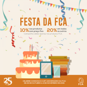 Read more about the article 25 anos FCA: Aproveite os descontos do aniversário